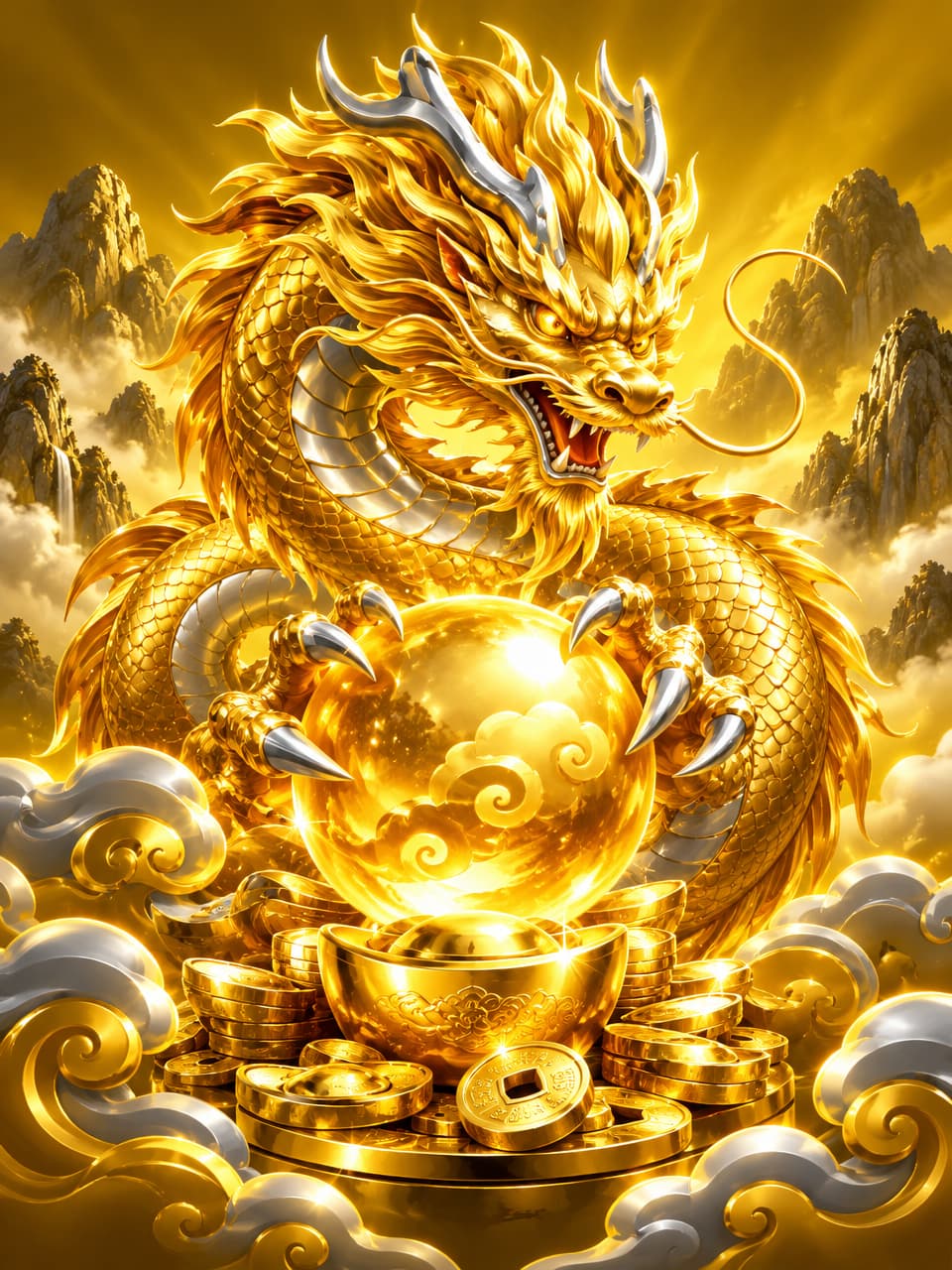 ภาพเกม Golden Dragon ที่ออกแบบใหม่สำหรับ g2g123 - จีทูจี123